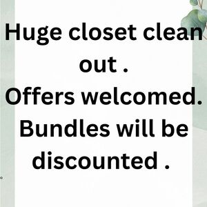 Closet Clear Out Sale - Bundle Discounts Available